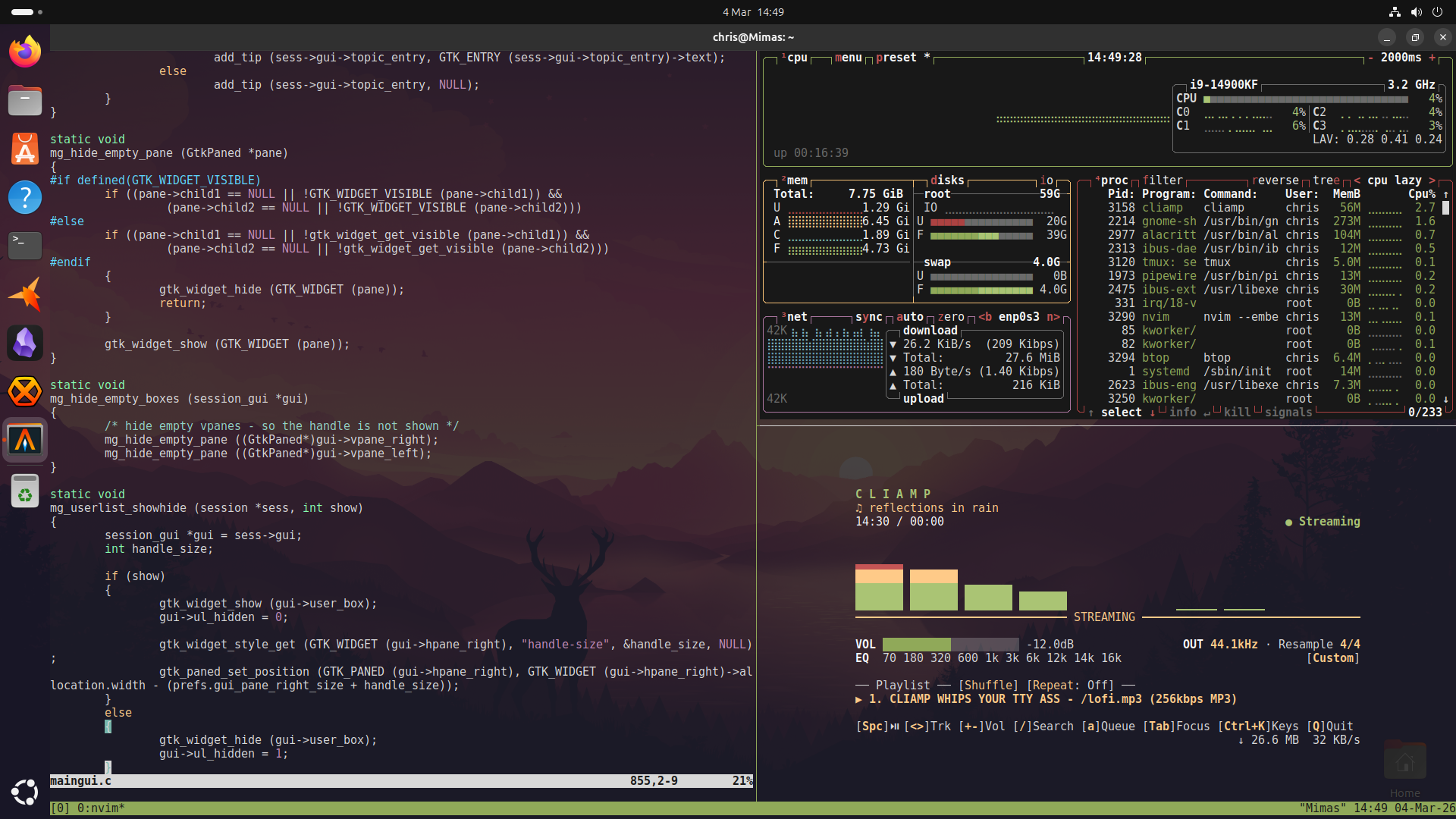VirtualBox Ubuntu Linux Tmux